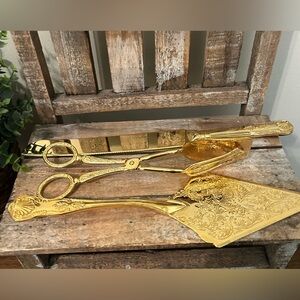 Vintage 3 Pc Dessert Serving Set GoldWorks Ltd